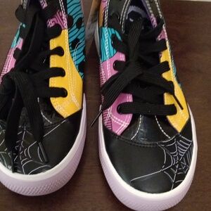 Disney Jack & Sally Womens Shoe High Top Sneakers Nightmare Before Christmas-NEW